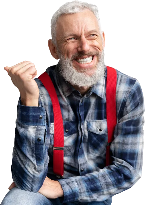 Smiling man.